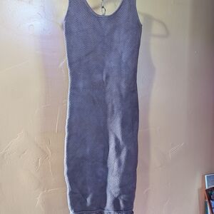 Chic Sleeveless Gray Midi Dress